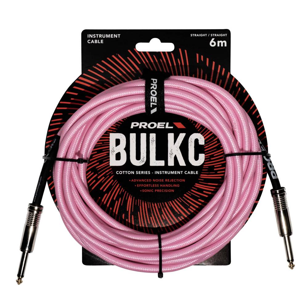 Proel BulkC Cotton Series Instrument Cable - Pink 6m