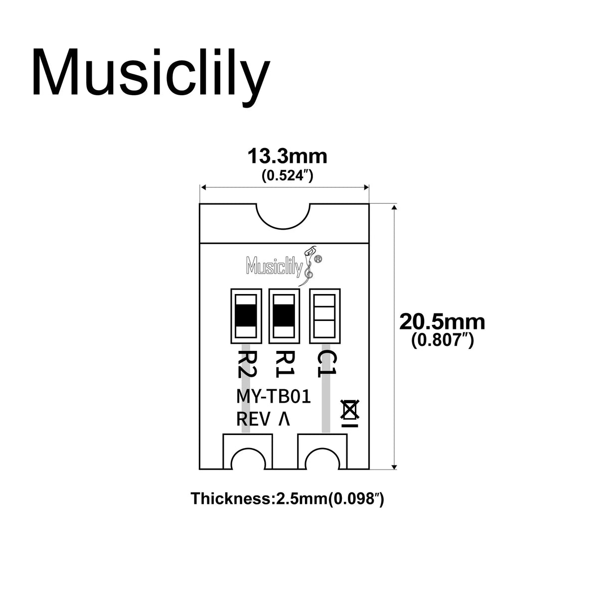 Musiclily Pro PCB Treble Bleed Mod with X7R Capacitor