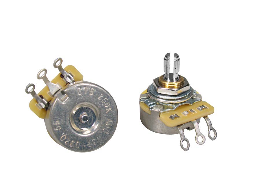 CTS Audio (Log) Pot Short Split Shaft Vintage Dimple 250k & 500k - Parts - CTS