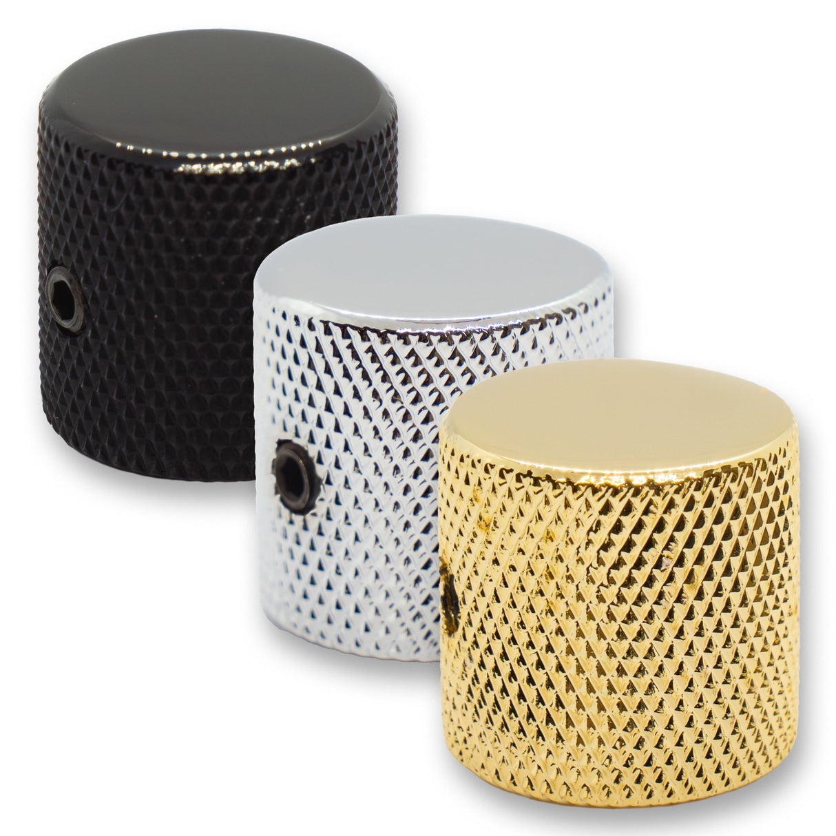 Knurled Flat Top Control Knob (Various Finishes) - Parts - WM Guitars