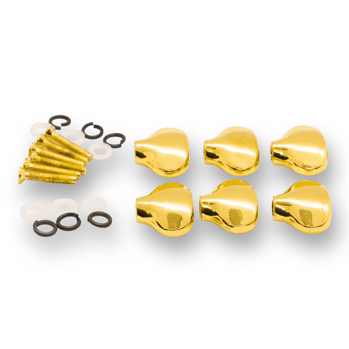Machine Head Buttons and Fittings x 6 Gotoh Style Gold - Parts - WM Guitars