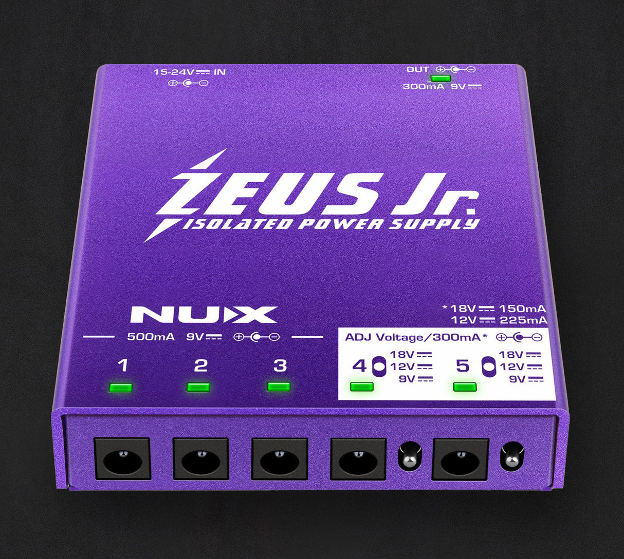 NU-X Zeus Jr. Pedal Power Supply - Six Outputs