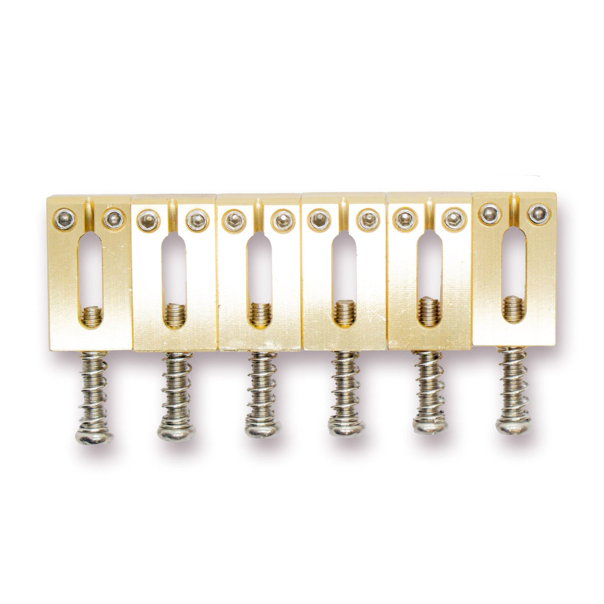 Precision Machined Brass Saddles x6 (Various Finishes & String Spacings) - Parts - WM Guitars