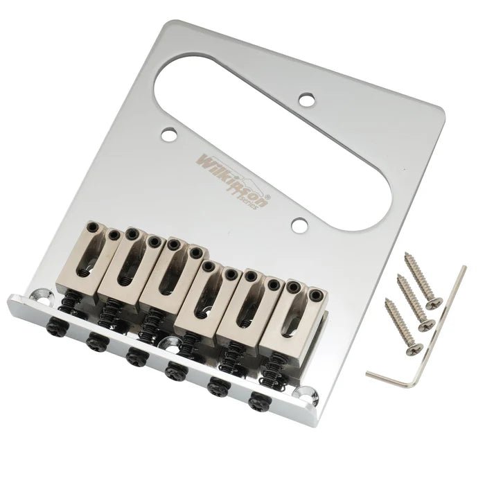 Wilkinson M Series 52.5mm Guitar Bridge with 6 Modern Style Saddles - Parts - Wilkinson