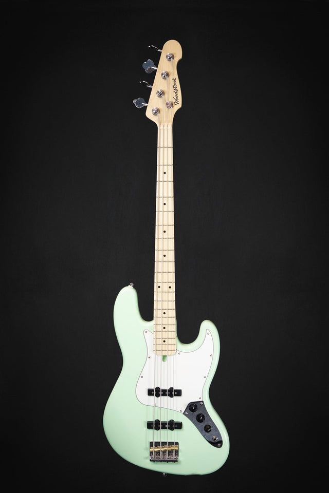 Woodstock J-Standard Bass, Surf Green 'Rock for Ukraine' - Electric Guitars - Woodstock