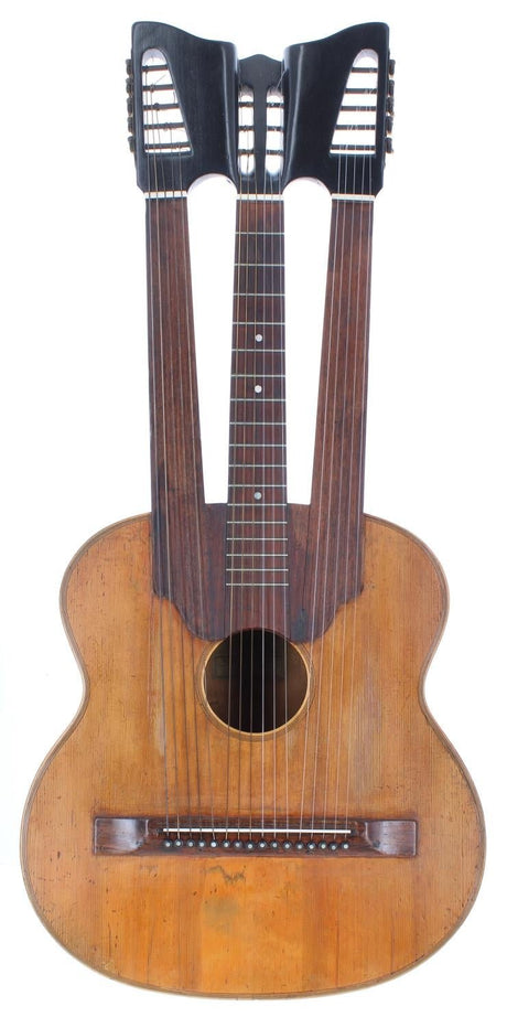 1835 Triple Necked Harp Guitar - WM Guitars