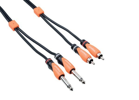 1.8 Meter 2 x Mono 6.3 Jack - 2 x RCA Male Cable - Cables - Bespeco