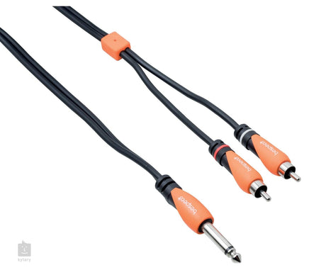 1.8 Meter Mono 6.3 Jack - 2 x RCA Male Cable - Cables - Bespeco