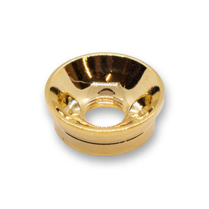 2 Hole Telecaster Jack Cup & Screws Set (Gold) - Parts - WM Guitars