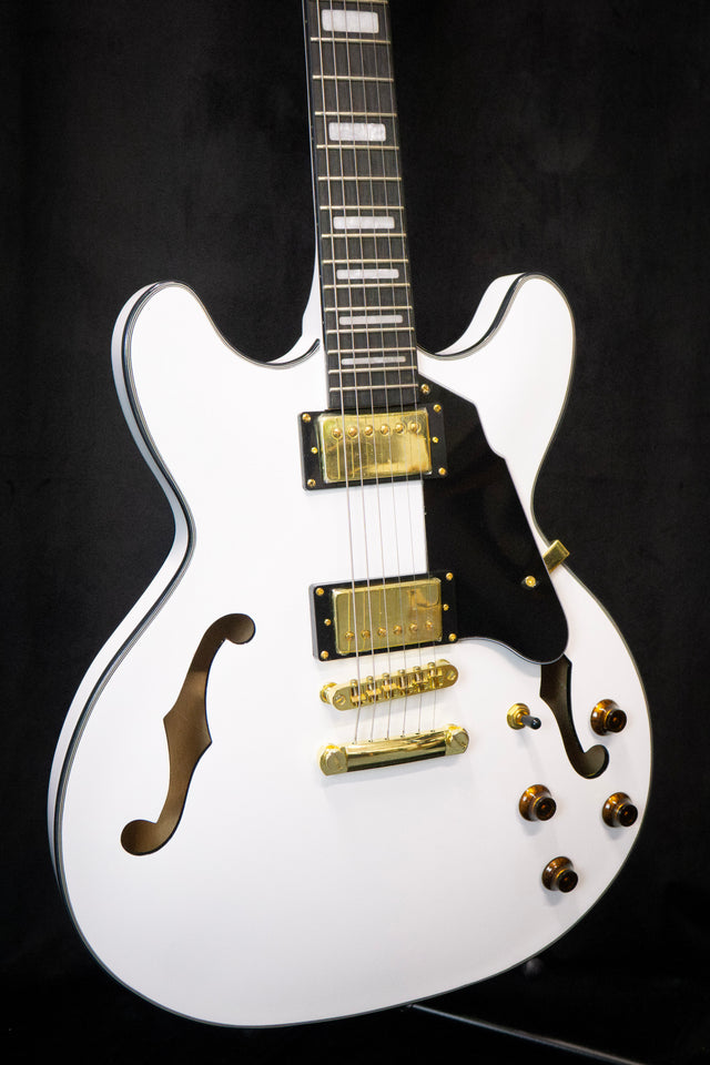 Gould Union White GE50WHT Semi-Hollow Guitar