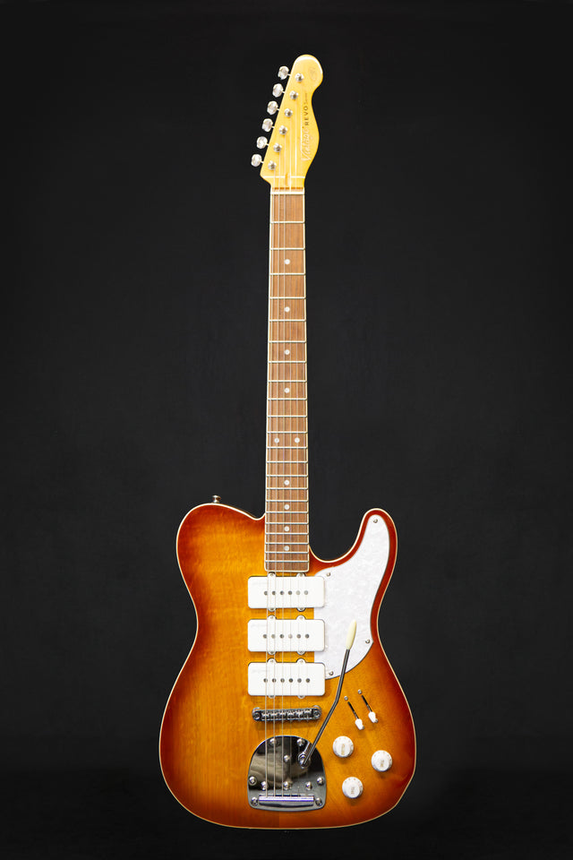 Vintage REVO Series 'Trio' Electric Guitar Honeyburst