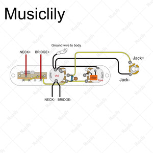 Musiclily Pro Electric Guitar Pre-wired Wiring Harness for American Style TL