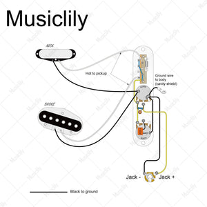 Musiclily Pro Electric Guitar Pre-wired Wiring Harness for American Style TL
