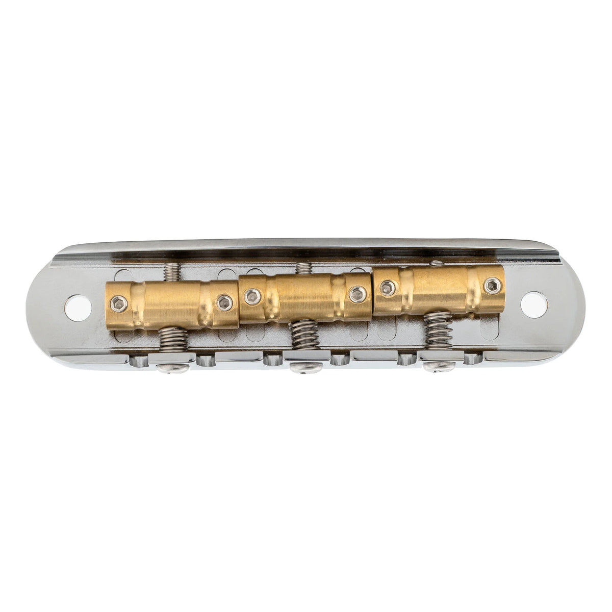 Musiclily Ultra BJ004 52.5mm Offset Bridge with Solid Brass Saddles for Jazzmaster Jaguar Style Guitars