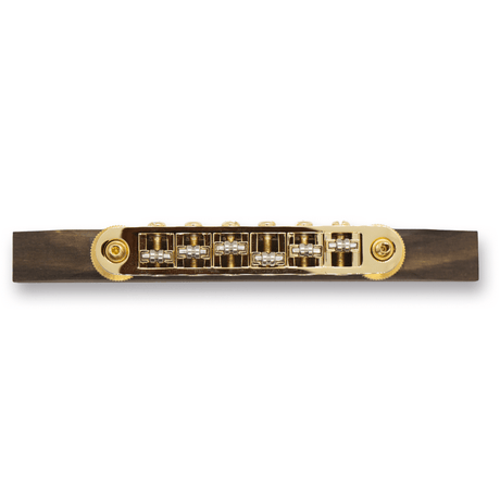 Archtop Roller Tune - O - Matic Ebony Base Stainless Steel Bridge (Various Finishes) - Parts - WM Guitars