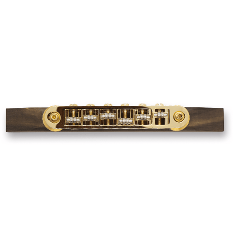 Archtop Roller Tune - O - Matic Ebony Base Stainless Steel Bridge (Various Finishes) - Parts - WM Guitars