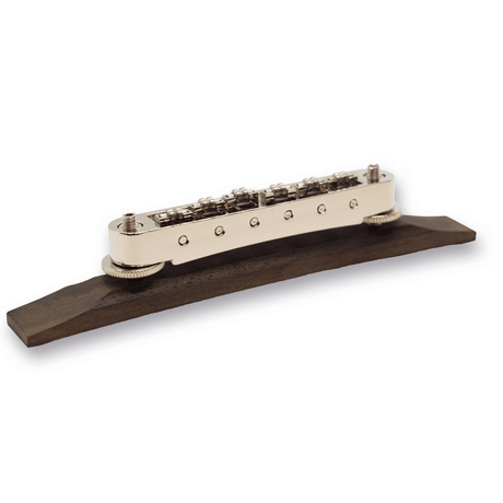 Archtop Roller Tune - O - Matic Ebony Base Stainless Steel Bridge (Various Finishes) - Parts - WM Guitars