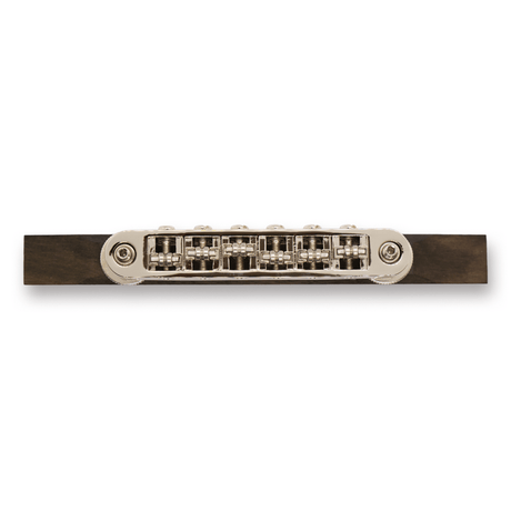 Archtop Roller Tune - O - Matic Ebony Base Stainless Steel Bridge (Various Finishes) - Parts - WM Guitars