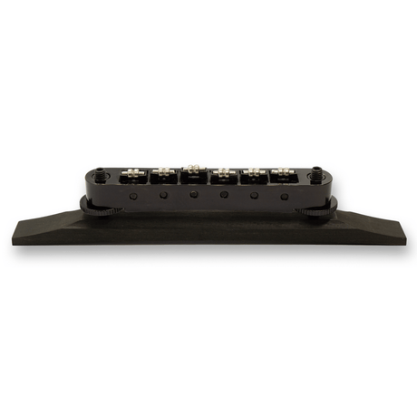 Archtop Roller Tune - O - Matic Ebony Base Stainless Steel Bridge (Various Finishes) - Parts - WM Guitars