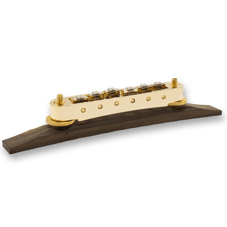 Archtop Roller Tune - O - Matic Ebony Base Stainless Steel Bridge (Various Finishes) - Parts - WM Guitars