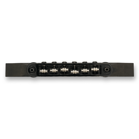 Archtop Roller Tune - O - Matic Ebony Base Stainless Steel Bridge (Various Finishes) - Parts - WM Guitars