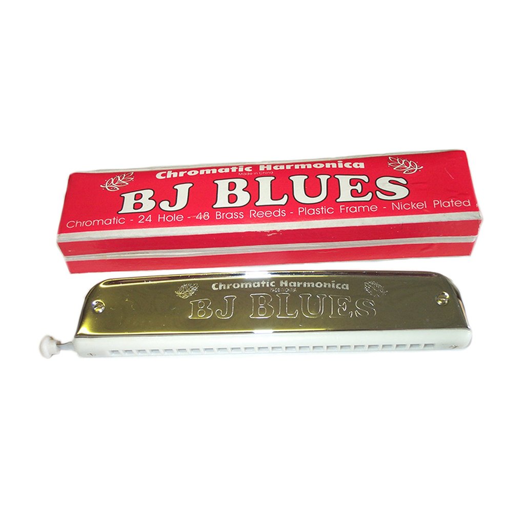 BJ Blues Chromatic 24 Hole Harmonica - Harmonicas - Strings & Things