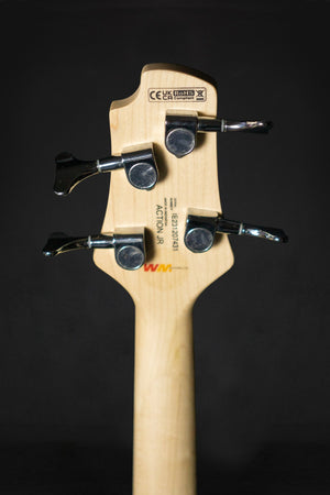 Cort Action Junior 30" Short Scale Bass Open Pore Black - Bass Guitars - Cort
