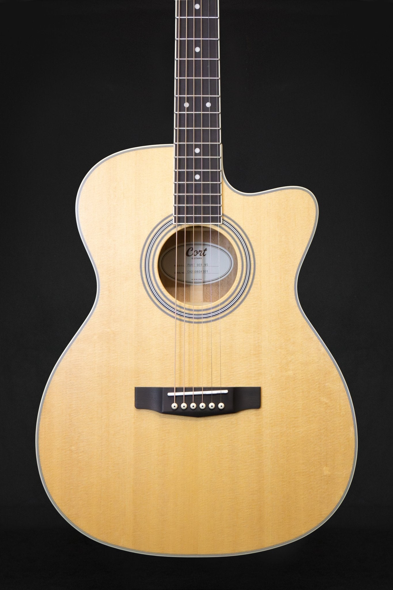 Cort Pure OCSF NS All Solid Electro Acoustic Guitar - Acoustic Guitars - Cort