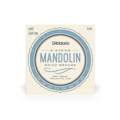 D'Addario EJ62 80/20 Bronze Mandolin Strings Light - Strings - D'Addario