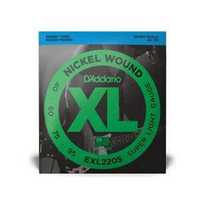 D'Addario EXL220S Nickel Wound Short Scale Super Light Gauge .40 - .95 - Bass Strings - D'Addario