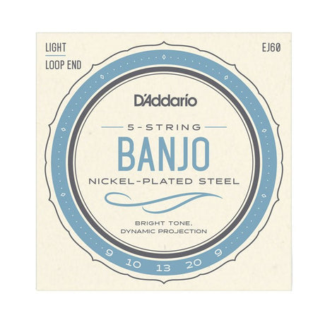 D'Addario Nickel Plated Steel Banjo Strings - Strings - D'Addario