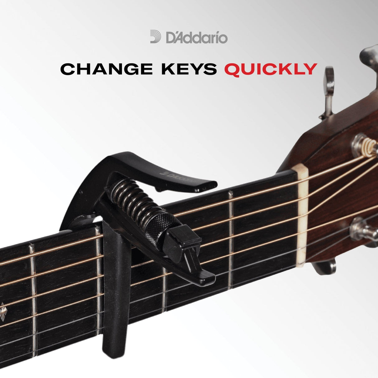 D'Addario Tri Action Capo (Black) - Capos - D'Addario