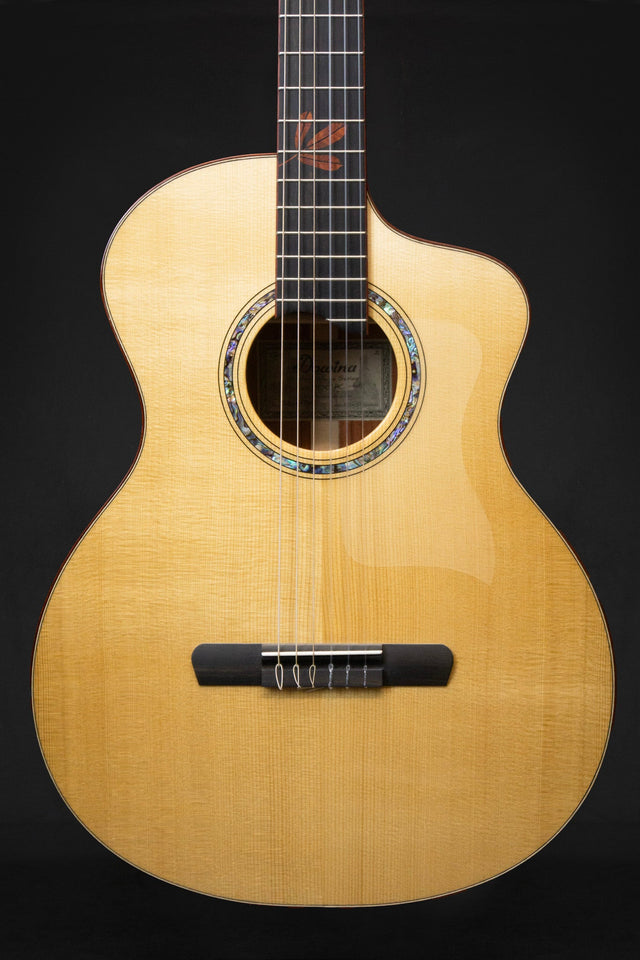 Dowina Padauk HC Master Series Hybrid Guitar (Thermo Cured Swiss Spruce & Padauk) - Acoustic Guitars - Dowina