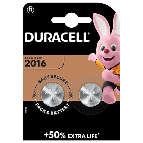 Duracell DL2016 Batteries CR2016 (2 Pack) - Batteries - Duracell