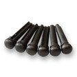 Ebony Bridge Pins x6 (No Dot) - Parts - WM Guitars