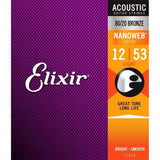 Elixir 80/20 Bronze Acoustic Strings - Nanoweb - Strings - Elixir