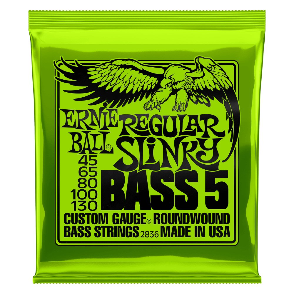 Ernie Ball Slinky 5 String Bass Guitar Strings - Bass Strings - Ernie Ball