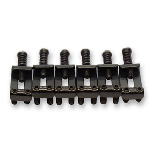 Folded Stainless Steel Saddles (Various Finishes & String Spacings) - Parts - WM Guitars