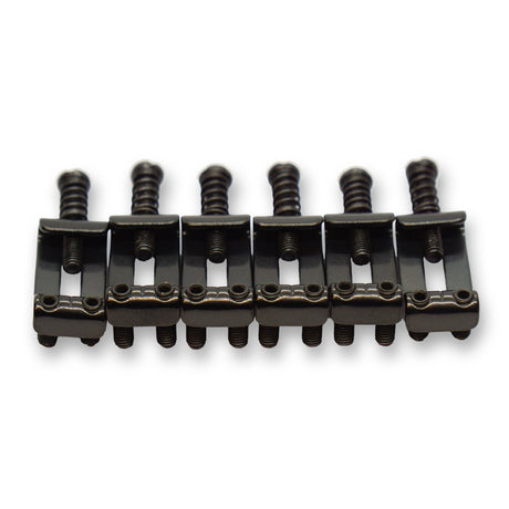 Folded Stainless Steel Saddles (Various Finishes & String Spacings) - Parts - WM Guitars