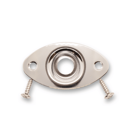 Jack Plate Oval 2 Hole (Various Finishes) - Parts - WM Guitars