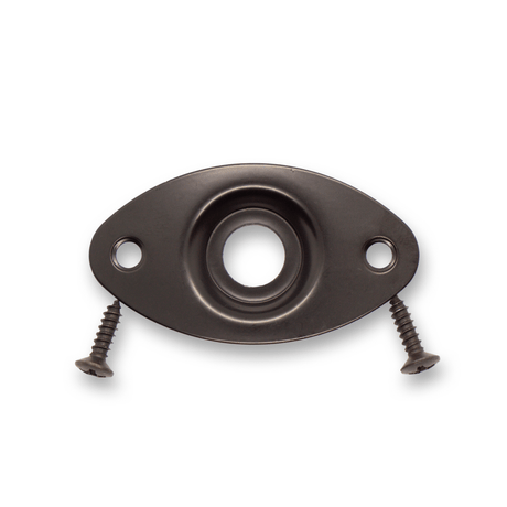Jack Plate Oval 2 Hole (Various Finishes) - Parts - WM Guitars
