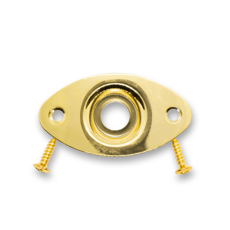 Jack Plate Oval 2 Hole (Various Finishes) - Parts - WM Guitars