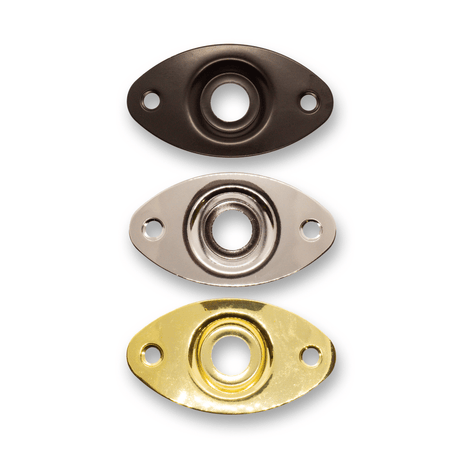 Jack Plate Oval 2 Hole (Various Finishes) - Parts - WM Guitars