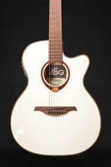 Lâg Tramontane 118 Slim Electro Acoustic Guitar (White) - Acoustic Guitars - Lâg
