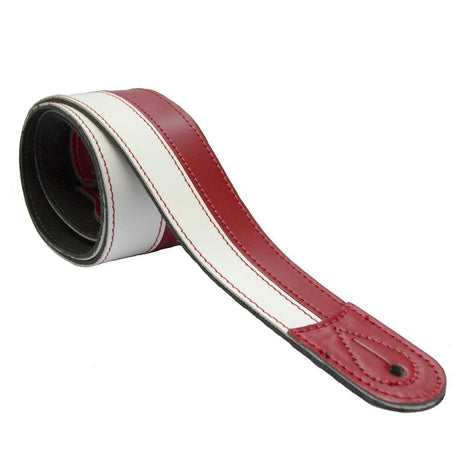 Leathergraft 2 Tone Guitar Strap - Red / Black - Straps - Leathergraft