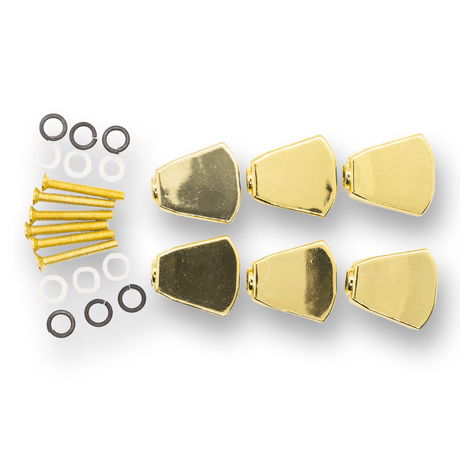 Machine Head Buttons and Fittings x6 Keystone/Tulip (Various Finishes) - parts - WM Guitars