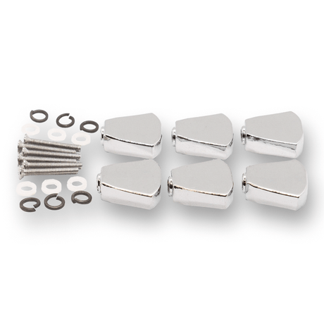 Machine Head Buttons and Fittings x6 Keystone/Tulip (Various Finishes) - parts - WM Guitars
