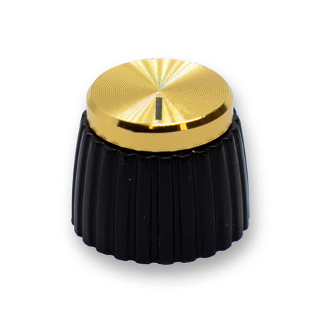 Marshall Style Potentiometer Knobs (Black & Gold) - Parts - WM Guitars