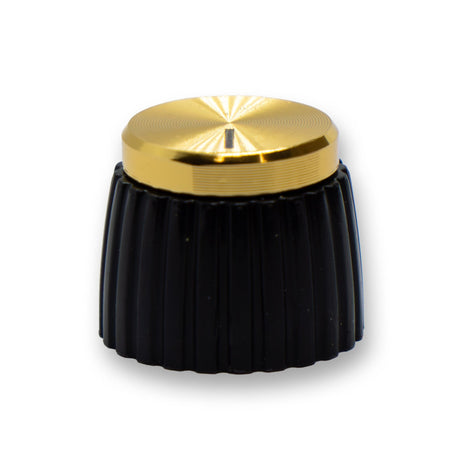 Marshall Style Potentiometer Knobs (Black & Gold) - Parts - WM Guitars