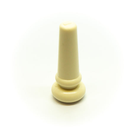 Plastic Guitar End Pin (White with black dot) - Parts - WM Guitars